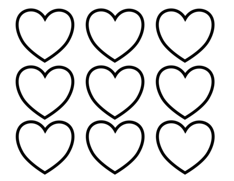 Valentines Day Blank Hearts Coloring Page